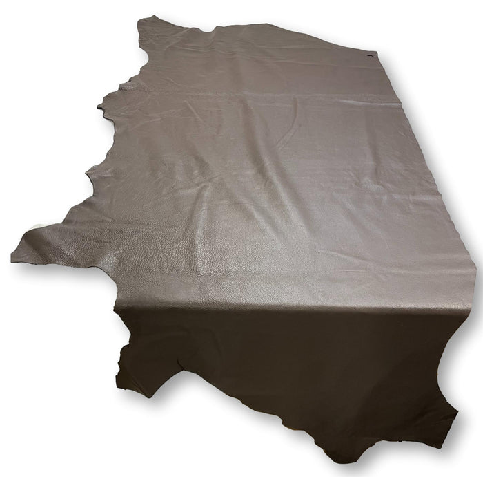 Chocolate Brown Full-Aniline Cowhide surface detail showing texture and finish
