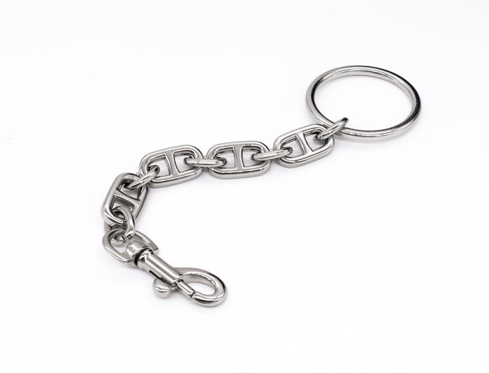 Chunky Chain Collar and Finger Leash in Silver