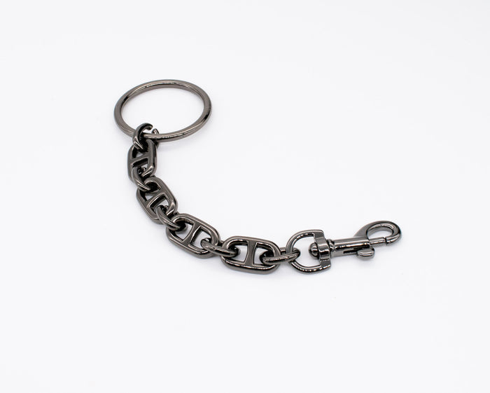 Chunky Chain Heart Collar in Gunmetal