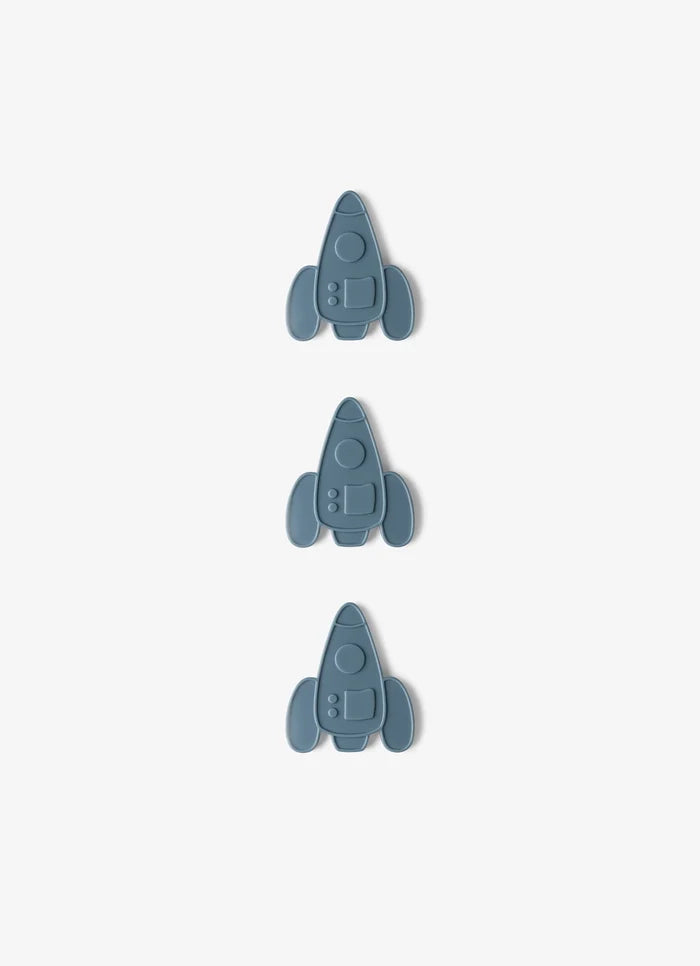 Citron Spaceship Reusable Ice Packs - Set of 3 for Lunch Boxes & Coolers