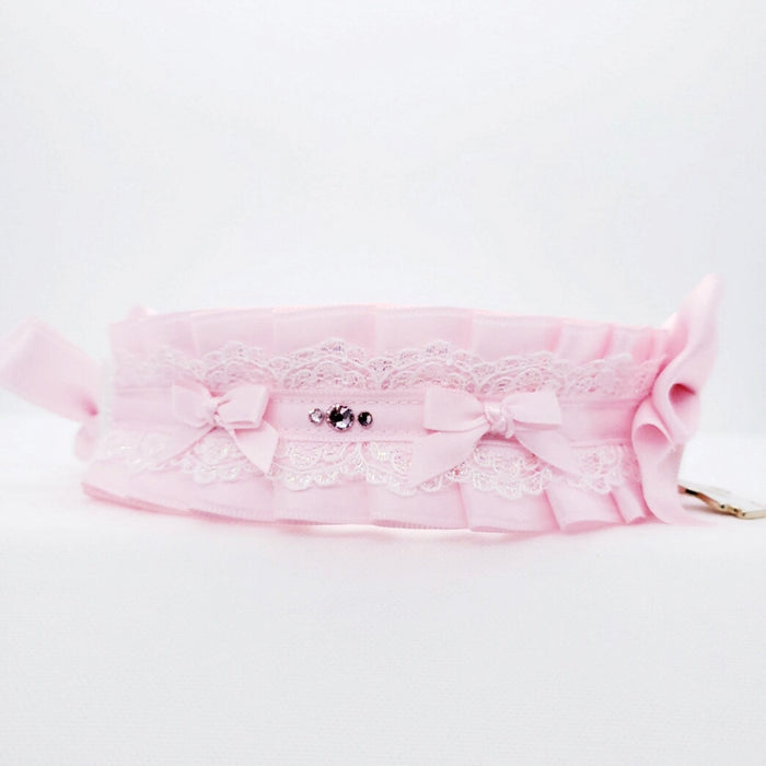 Classic Pink and Gold Bunny Pet Play Collar