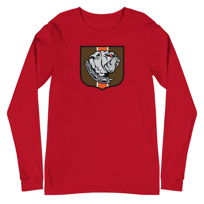 Cleveland Browns Dawg Crest, Unisex Long Sleeve Tee