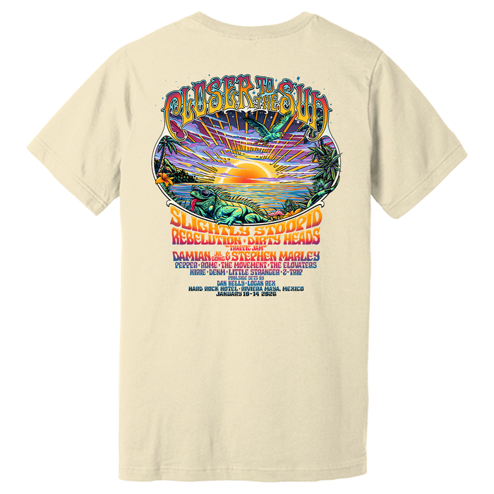 Closer to the Sun 2026 Lineup Unisex T-Shirt - Natural