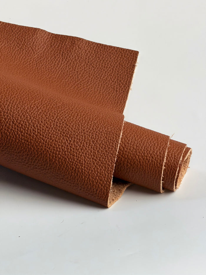 Cognac Upholstery Cowhide, 12 × 24 in shown in a full product view