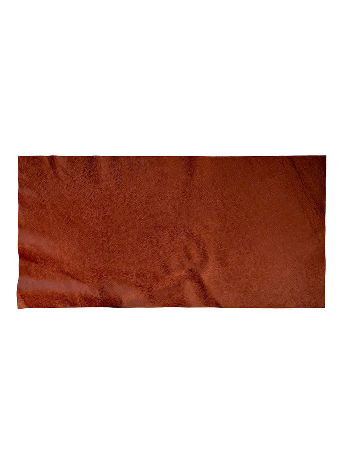 Cognac Upholstery Cowhide, 12 × 24 in surface detail showing texture and finish
