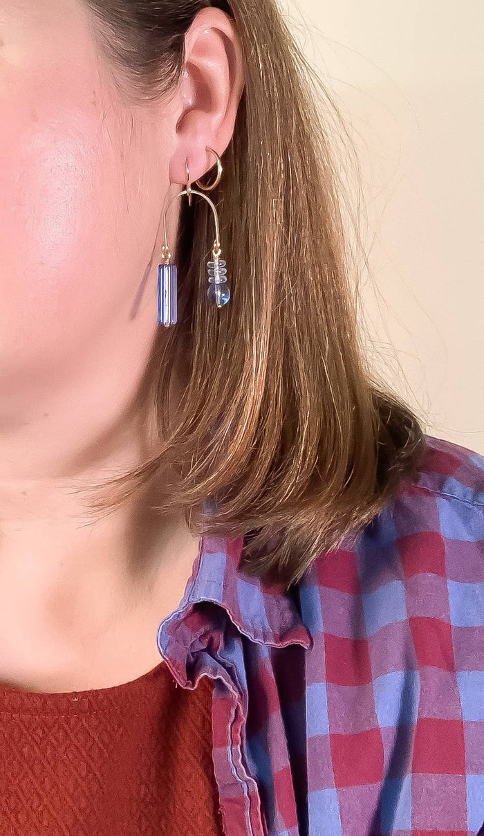 Composition Swing Earrings in Periwinkle
