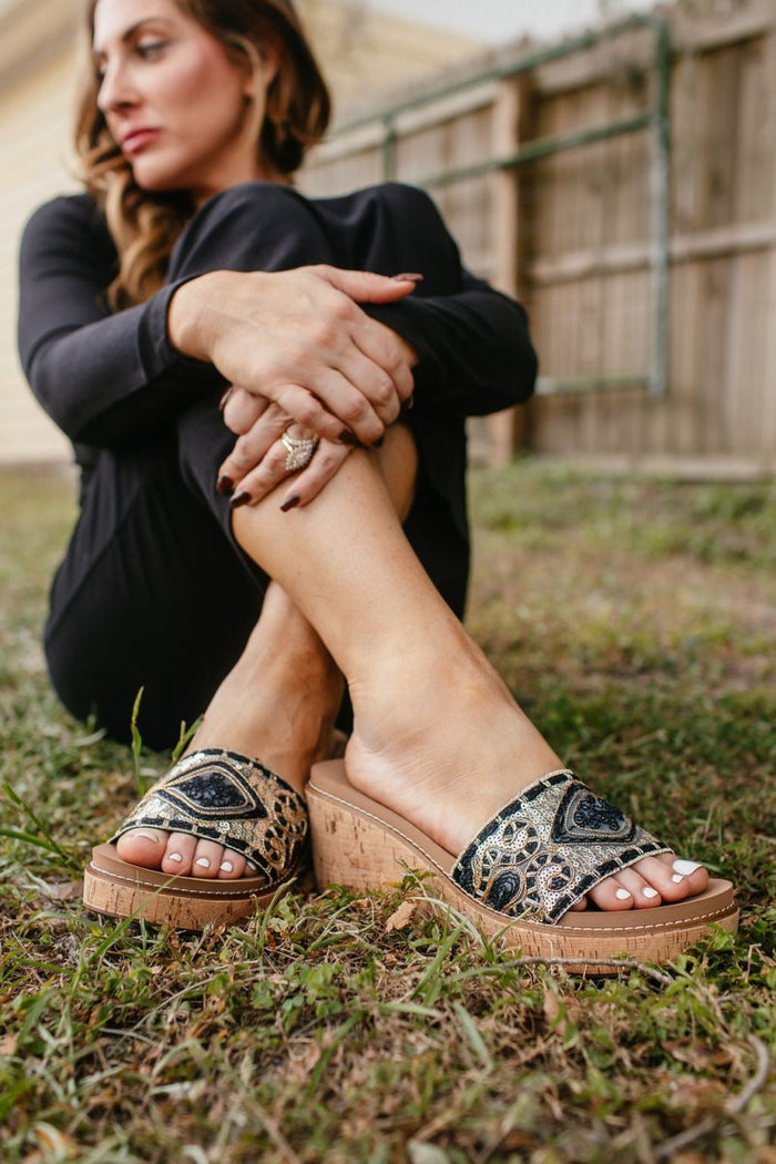 Corky's Black Wanderlust Wedges - Macoma Boutique302 Wedges & Heels