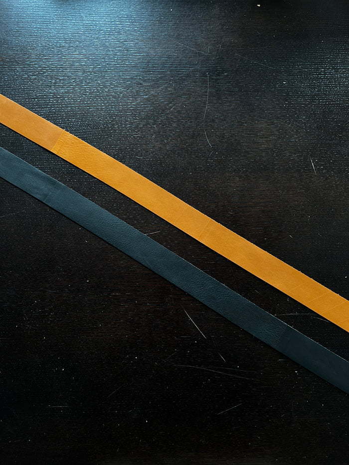 Cowhide Leather Strips (1.5" Wide) alternate view showing color and surface finish
