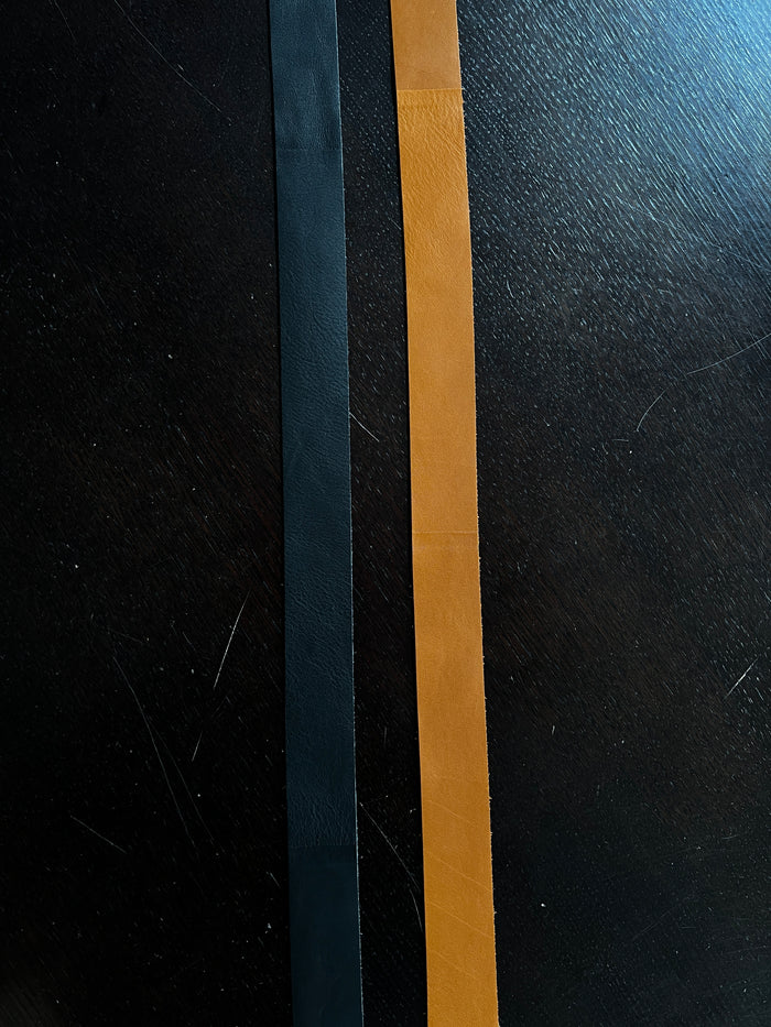 Cowhide Leather Strips (1.5" Wide) surface detail showing texture and finish