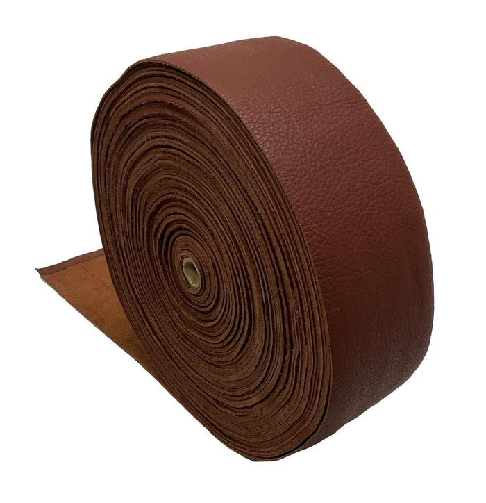 Natural-Grain Cowhide Strips, 3.5 in close view showing grain and texture