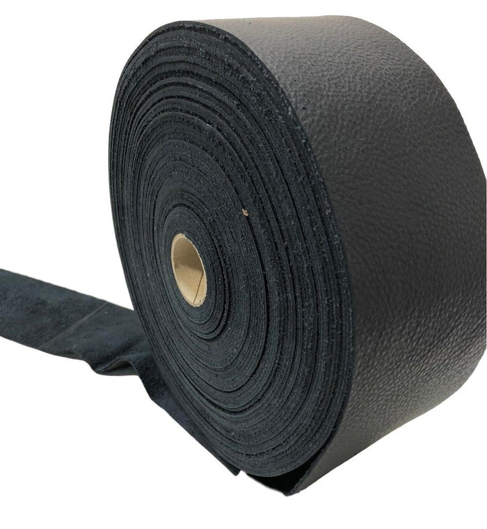 Natural-Grain Cowhide Strips, 3.5 in surface detail showing texture and finish