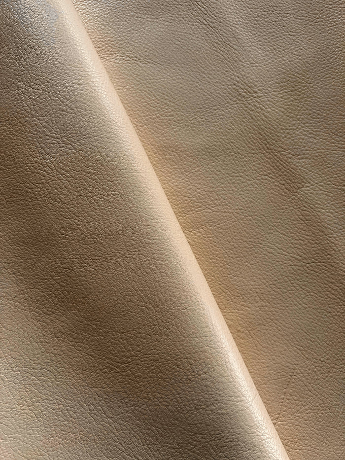 Cream White Full-Aniline Cowhide detail view showing color and natural variation