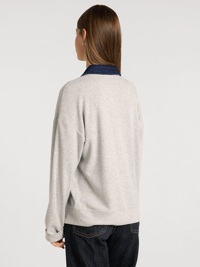 Crest Pullover - Med Grey Heather