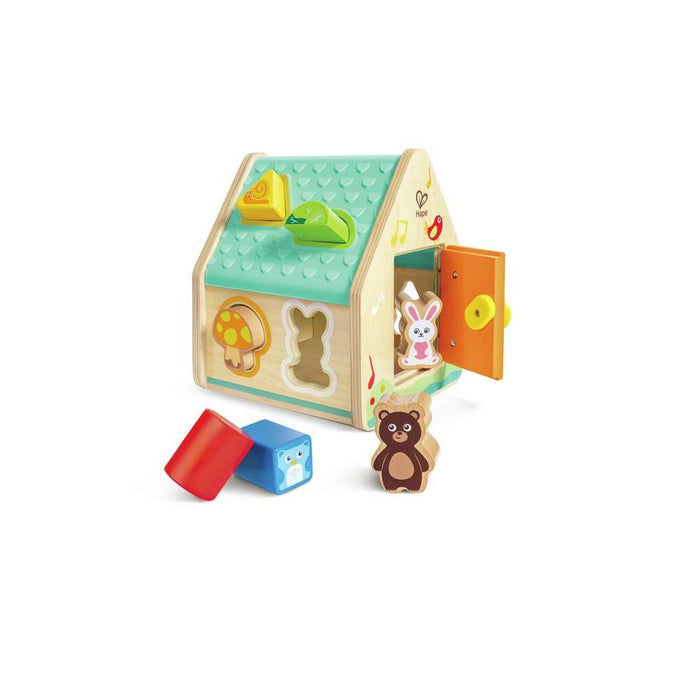 Contents of the Critter House Shape Sorter on a white background