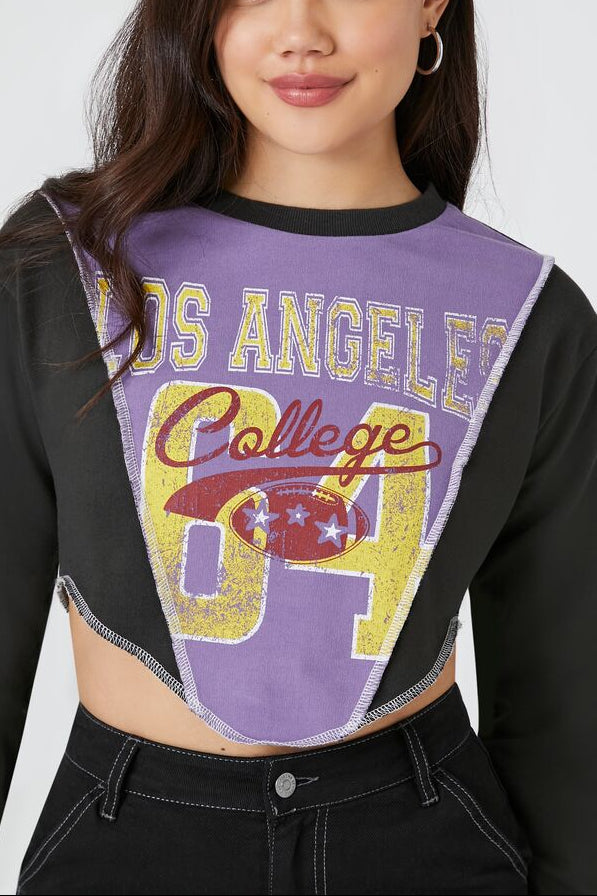 Cropped Los Angeles College Pullover