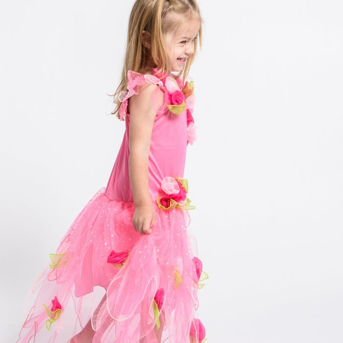 girl dressed up in a flower dress from fairy girls