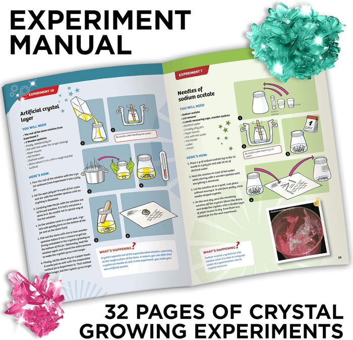 32 page Crystal Growing Manual on a white background