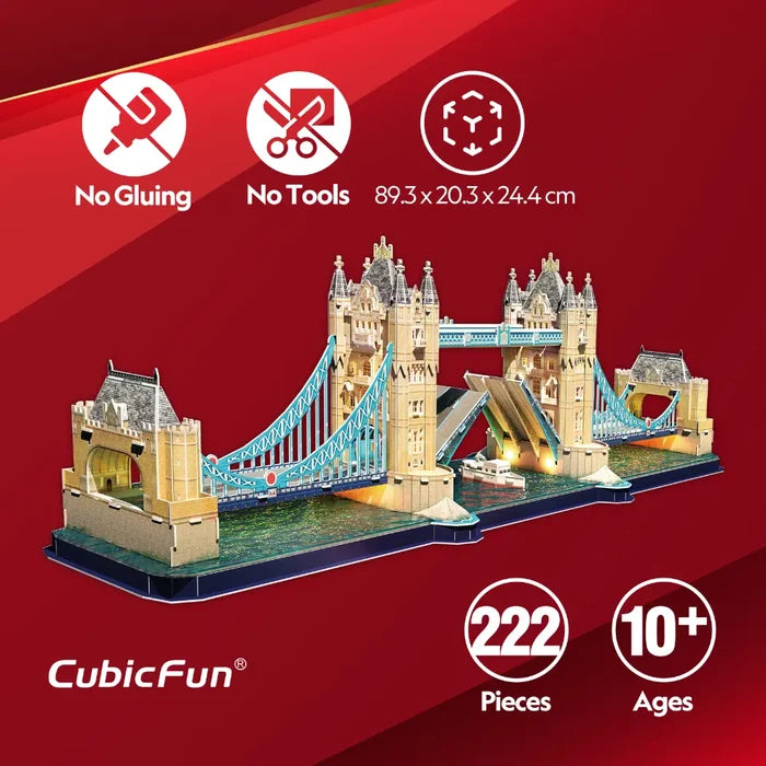 CubicFun 3D LED Puzzles Tower Bridge 222-pieces