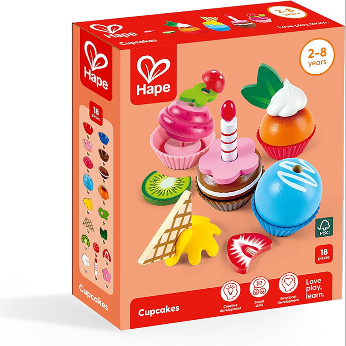 Hape Cupcakes toy set packaging on a white background