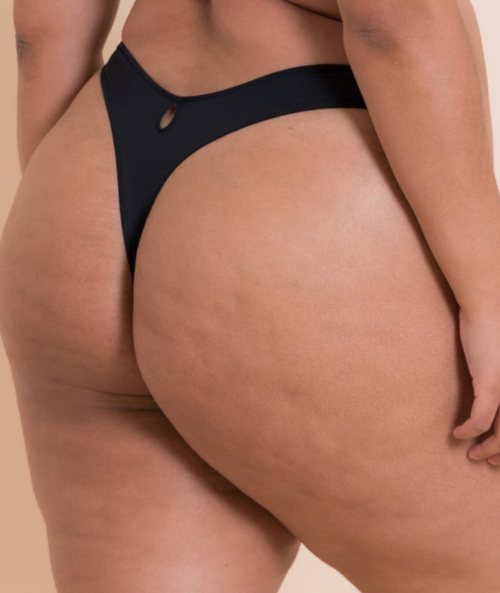 Curvy Kate Hey Girls Thong - Black/Latte