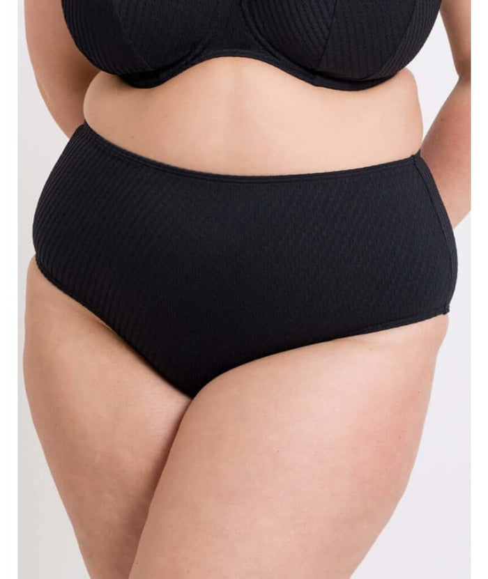 Curvy Kate Jet Set High Waist Bikini Brief -Black Swim
