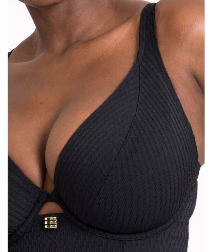 Curvy Kate Jet Set Multiway Plunge Swimsuit - Black Swim