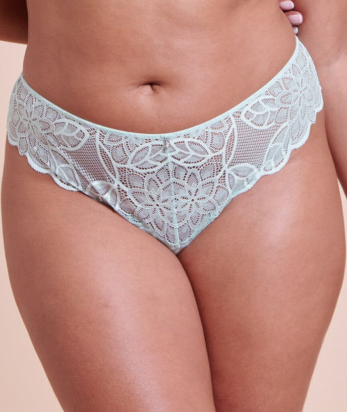 Curvy Kate Lovelace Brazilian Brief - Pale Mint