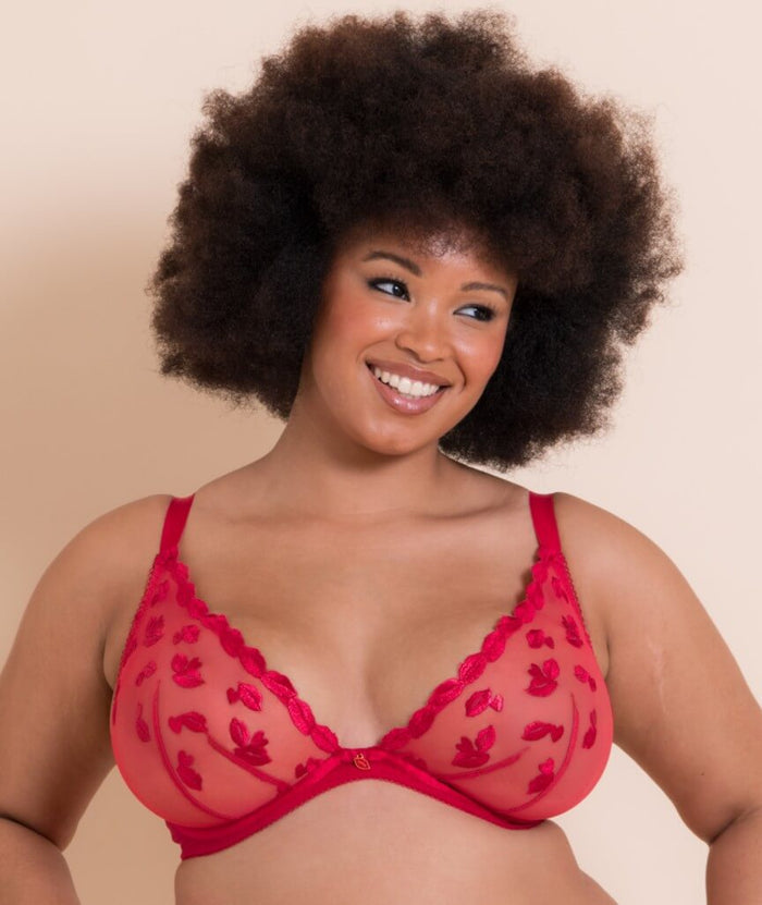 Curvy Kate Pucker Up Deep Plunge Bra - Lipstick Red