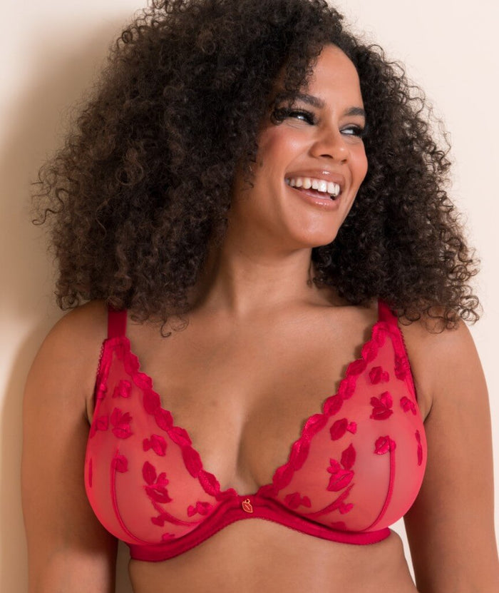 Curvy Kate Pucker Up Deep Plunge Bra - Lipstick Red