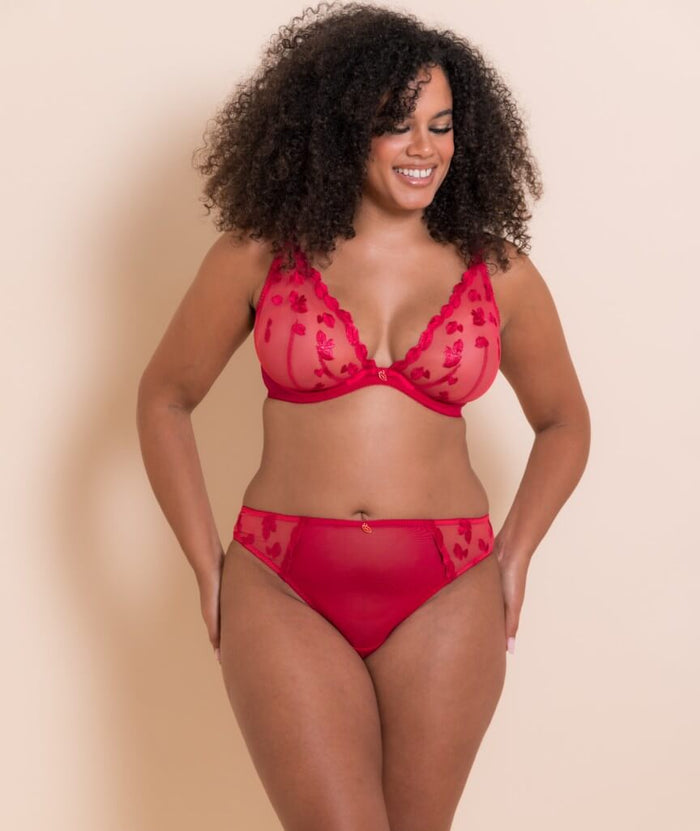 Curvy Kate Pucker Up Deep Plunge Bra - Lipstick Red
