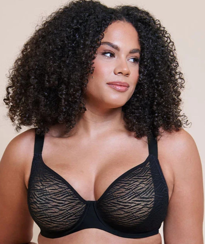 Curvy Kate Smoothie Lace Moulded Balcony Bra - Black