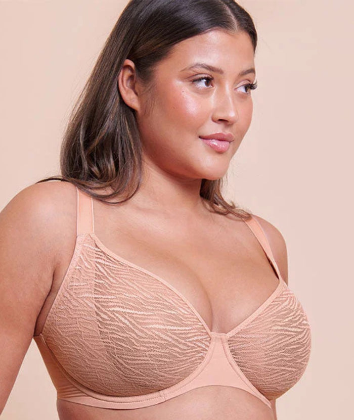 Curvy Kate Smoothie Lace Moulded Balcony Bra - Latte