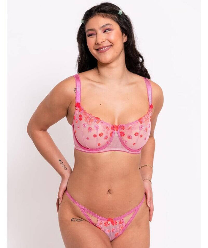 Curvy Kate Strawberry Crush Brazilian Brief - Pink Multi Knickers