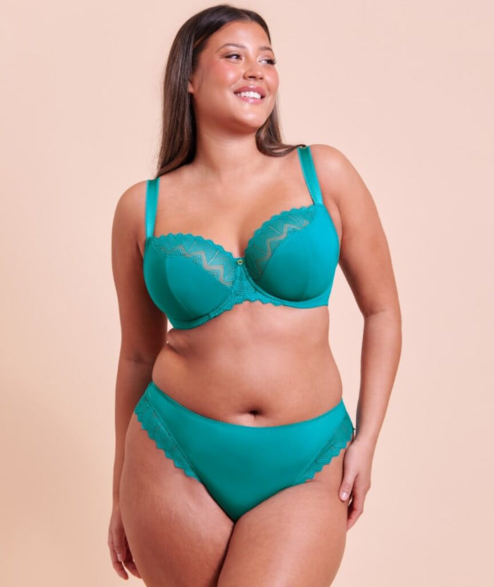 Curvy Kate Wild One Balcony Bra - Teal Blue