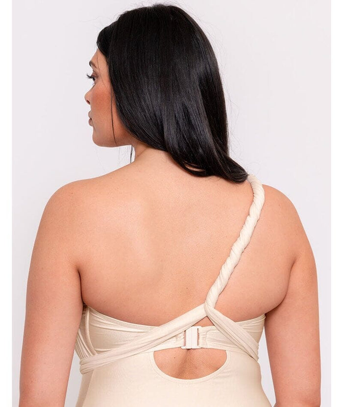 Curvy Kate Wrapsody Bandeau Swimsuit - Oyster Swim