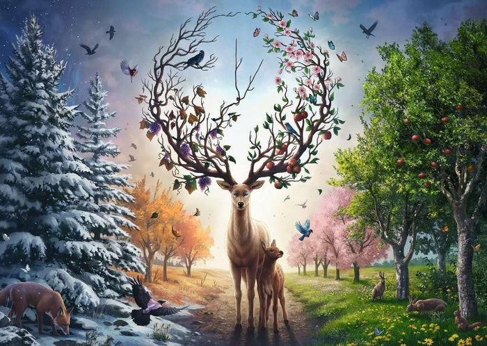 Deer at Day and Night 1000pc Puzzle