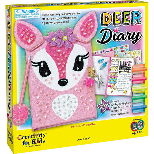 Deer Diary craft kit packaging with colorful design and text