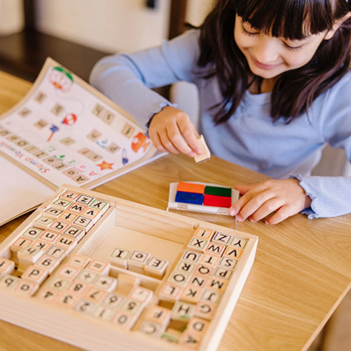 Deluxe Wooden Stamp Set - ABC's 123s