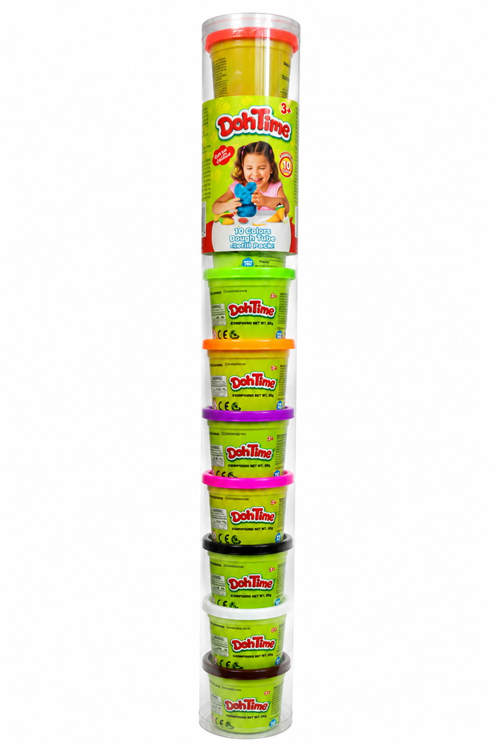 Dohtime Dough PVC Tube 30z 60cm -10 Pieces