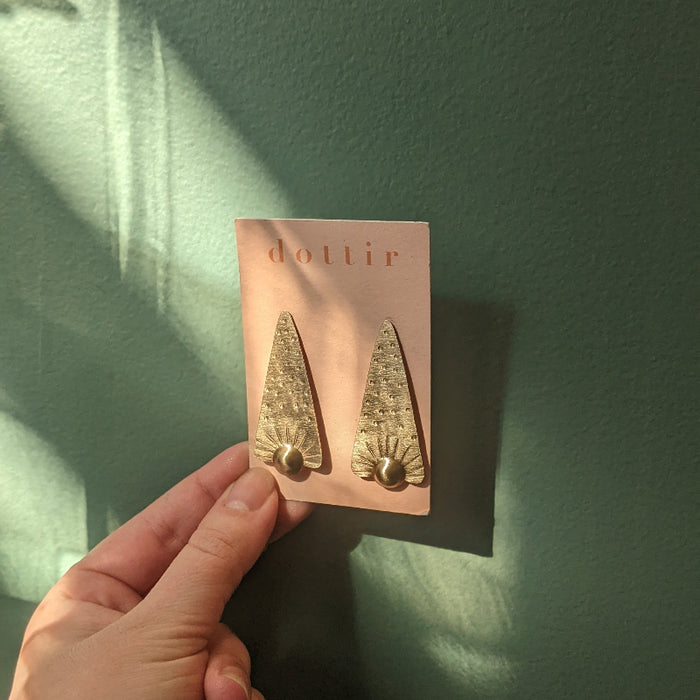 Dottir Lina Earrings | Brass