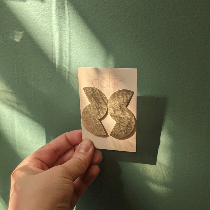 Dottir Shift Earrings | Brass
