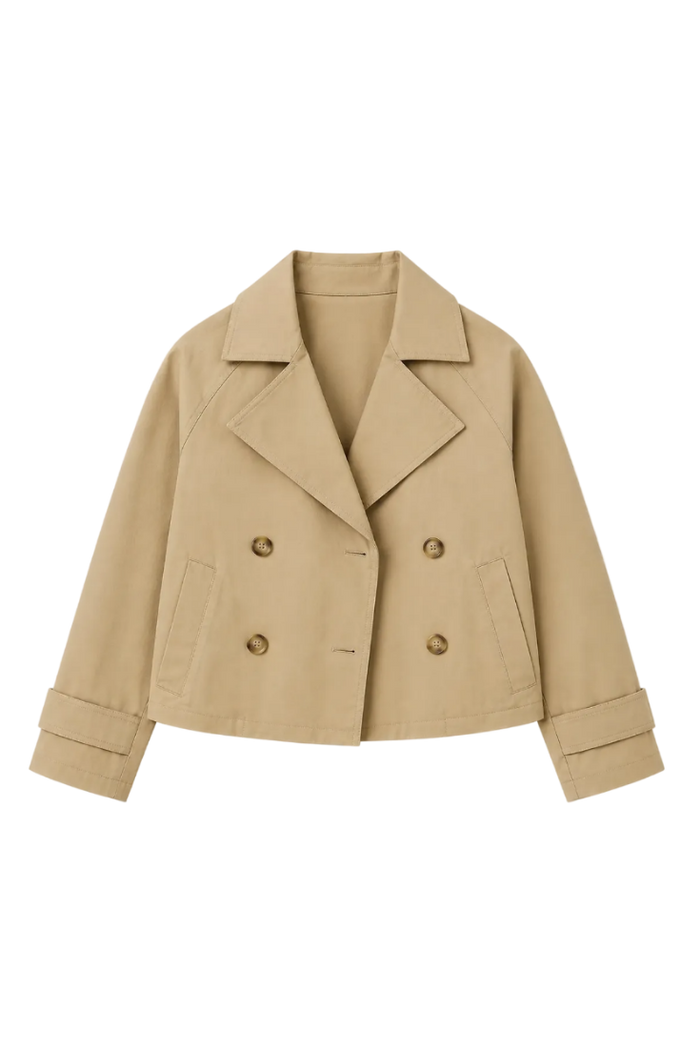 Double Breasted Short Trench