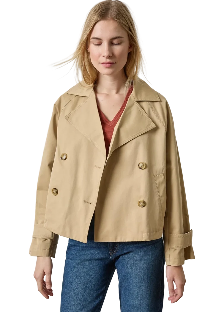 Double Breasted Short Trench
