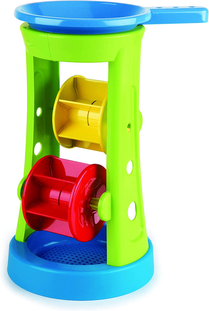 Colorful sand toy on a white background
