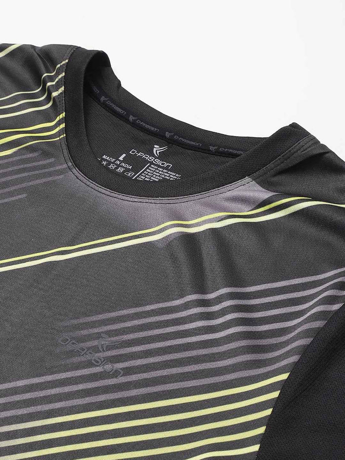 Dpassion Men Graphic Performance T Shirt Breathable Gym Training Wear