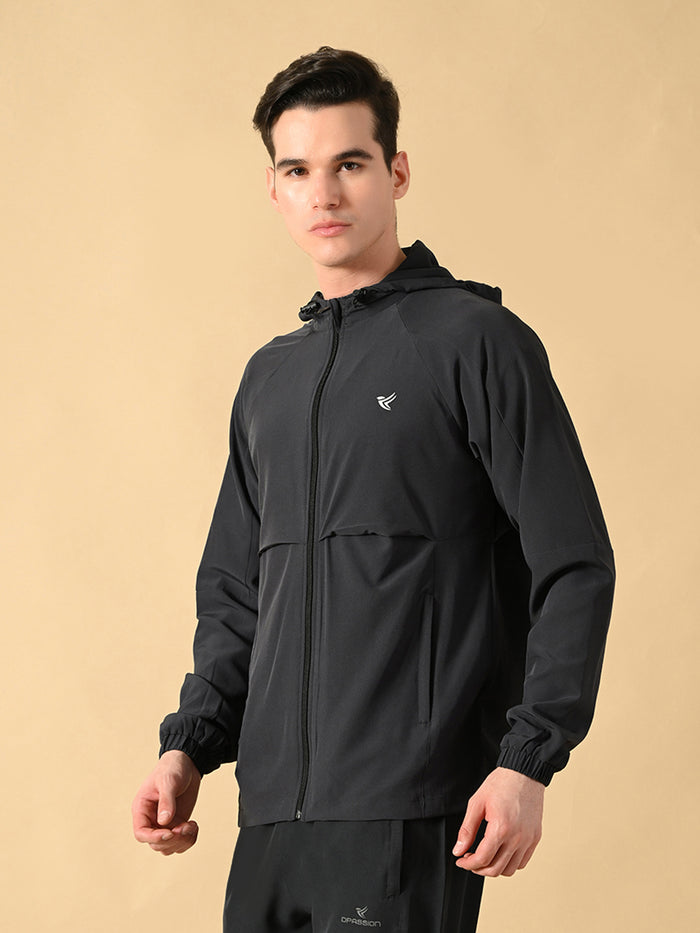Dpassion Men Hooded Performance Jacket Lightweight Activewear - Dpassion