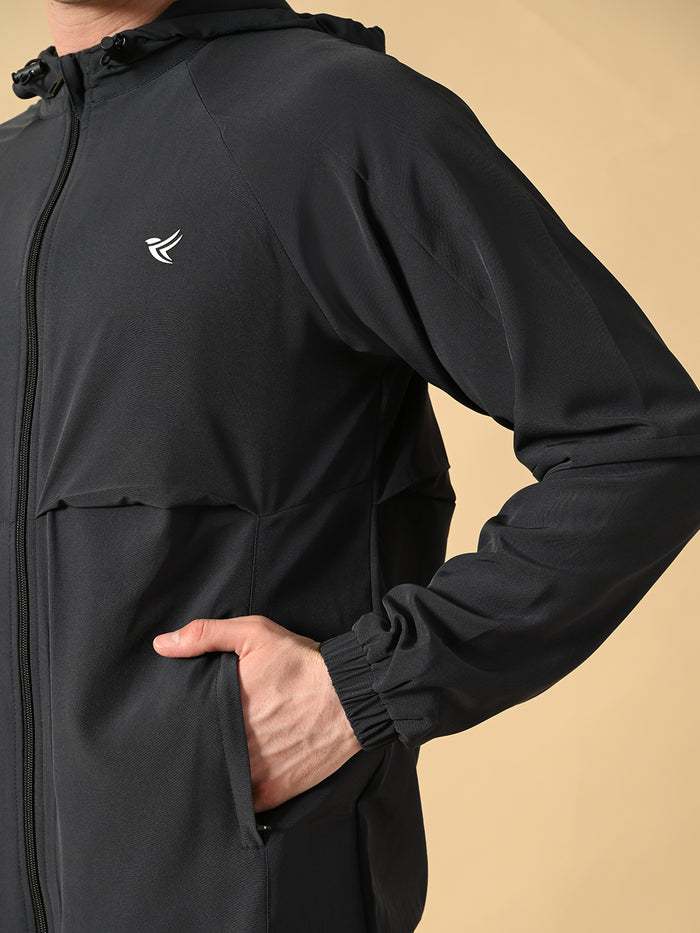 Dpassion Men Hooded Performance Jacket Lightweight Activewear - Dpassion