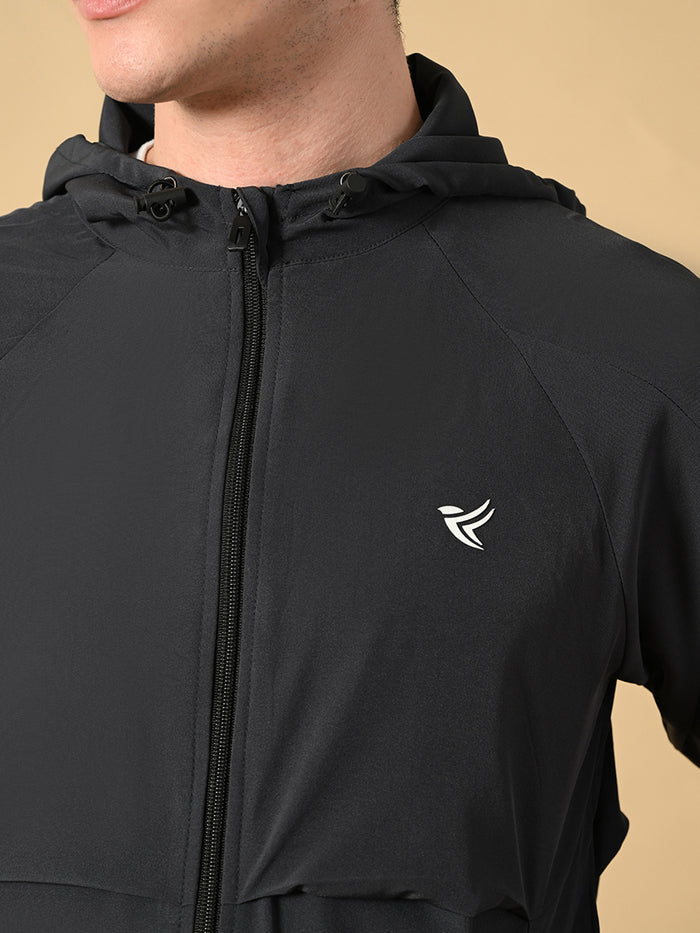Dpassion Men Hooded Performance Jacket Lightweight Activewear - Dpassion