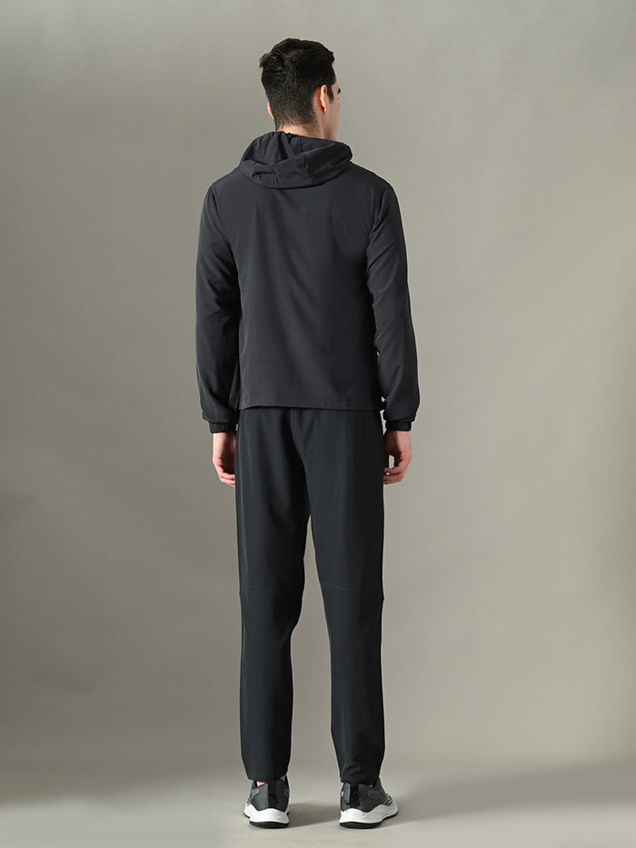 Dpassion Men Hooded Training Jacket Black Activewear Performance Fit - Dpassion