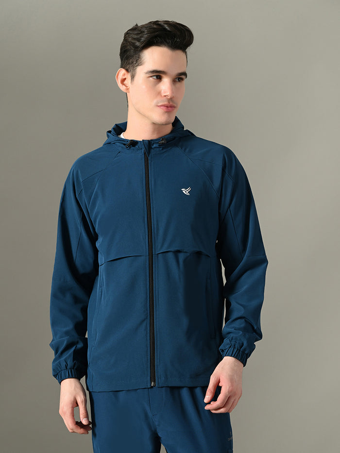 Dpassion Men Hooded Training Jacket Lightweight Gym Performance Activewear - Dpassion